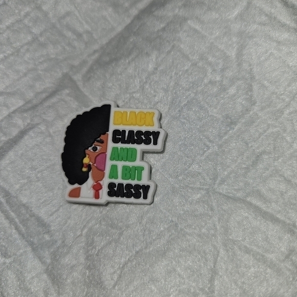 4/$8 Shoe Charm for Crocs - Black Classy And A Bit Sassy - Picture 3 of 3